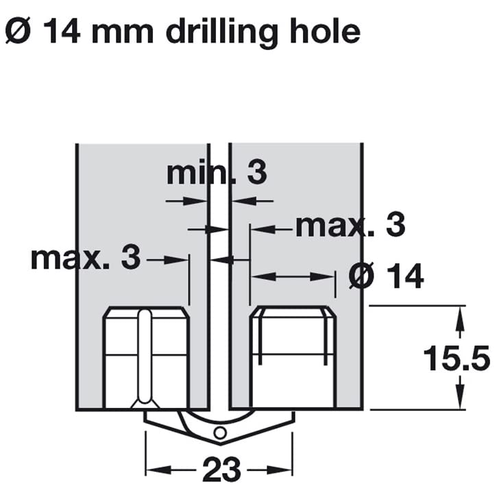 GEFONG Mini Cylindrical Barrel Hinge 14mm for Cabinet Door Panel Connection Small Box DIY Hand Craft Brass Matt Concealed Hinges 180 Degree Opening Angle Pack of 6 Pcs - Image 2