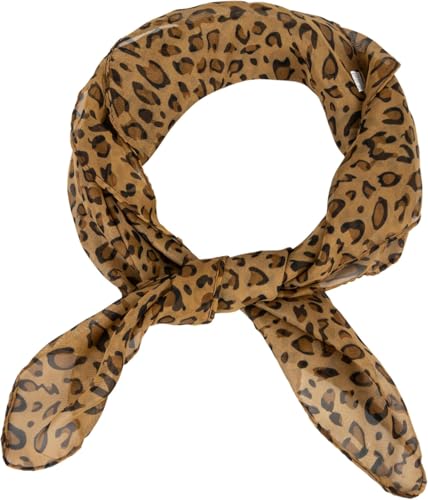 Chiffon Sheer Neck Scarf - Vintage Handkerchief Square Scarf Lightweight Bandana Halloween Costume Accessory