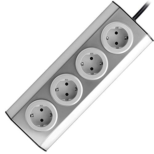 Multiprise electrique 4 compartiments montage en saillie 45 degres