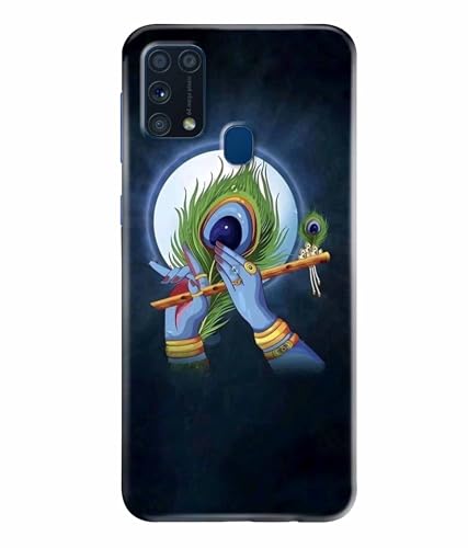Image of Printed Hard Back Case Cover & Compatible for Samsung Galaxy M31 / Samsung Galaxy M31 Prime | Krishna Vector Art (Multicolor) - D1200