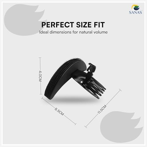 Image of Sanas Puff Maker For Hair 2Pc Hair Accessories For Women Style Tools Bun Maker With Inserts Bumpits For Puff Accessories Stuffing For Hairstyle 2Pcs