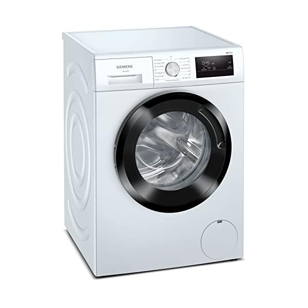Siemens WM14N0K5 Waschmaschine iQ300, Frontlader mit 7kg Fassungsvermögen, 1400 UpM, speedPack L, simpleTouch LED-Display, iQdrive-Motor, AquaStop, Weiß, 60cm