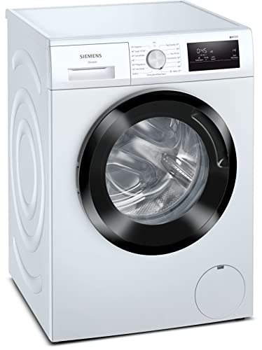 Siemens WM14N0K5 Waschmaschine iQ300, Frontlader mit 7kg Fassungsvermögen, 1400 UpM, speedPack L, simpleTouch LED-Display, iQdrive-Motor, AquaStop, Weiß, 60cm