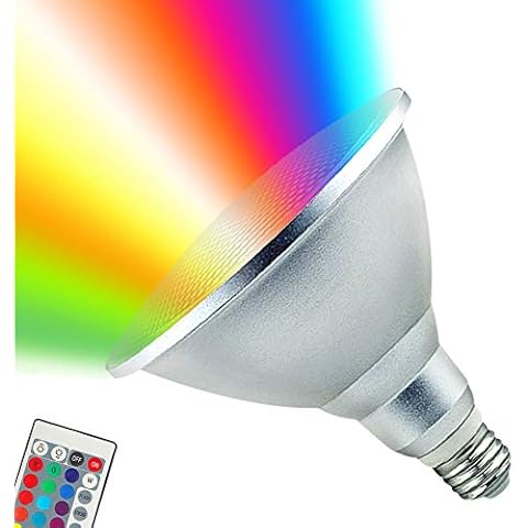 LXKBD Par38 LED Light Bulb E27 Screw, 30W Dimmable Colour Changing LED Floodlight with Remote Control,Waterproof Lamps for Garden Yard Wedding Party Halloween Christmas Decoration Indoor/Outdoor Cover