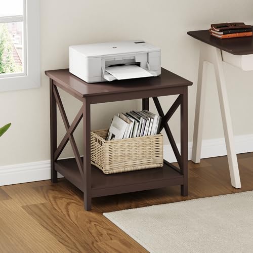Image of ChooChoo End Table, 24 Inch End Table with 2-Tier Storage Shelf