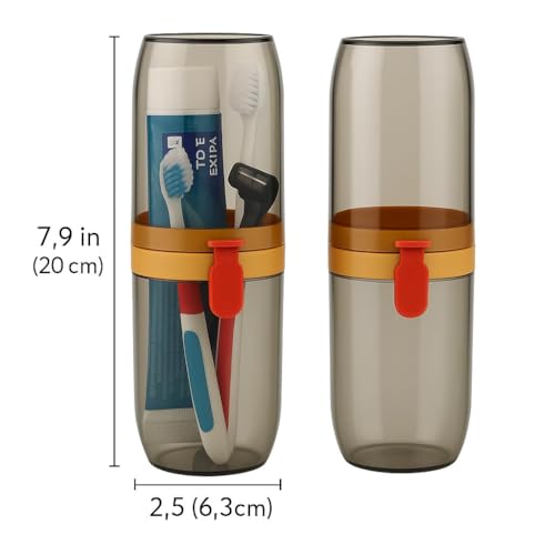 Image of STEFFAN Toothbrush Holders for Bathroom - Durable and Sturdy Brush Holder, Multipurpose Brush Holder for Bathroom Wall - Perfect for Home Use (2 Pcs Round Toothbrush Holder)