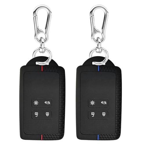 2 Pièces Etui Carte pour Renault, Coque Carte pour Re-na-ult, Porte Clé pour Ren-ault Compatible avec Clio Megane Koleos Kadjar Talisman Captur Espace Dacia...