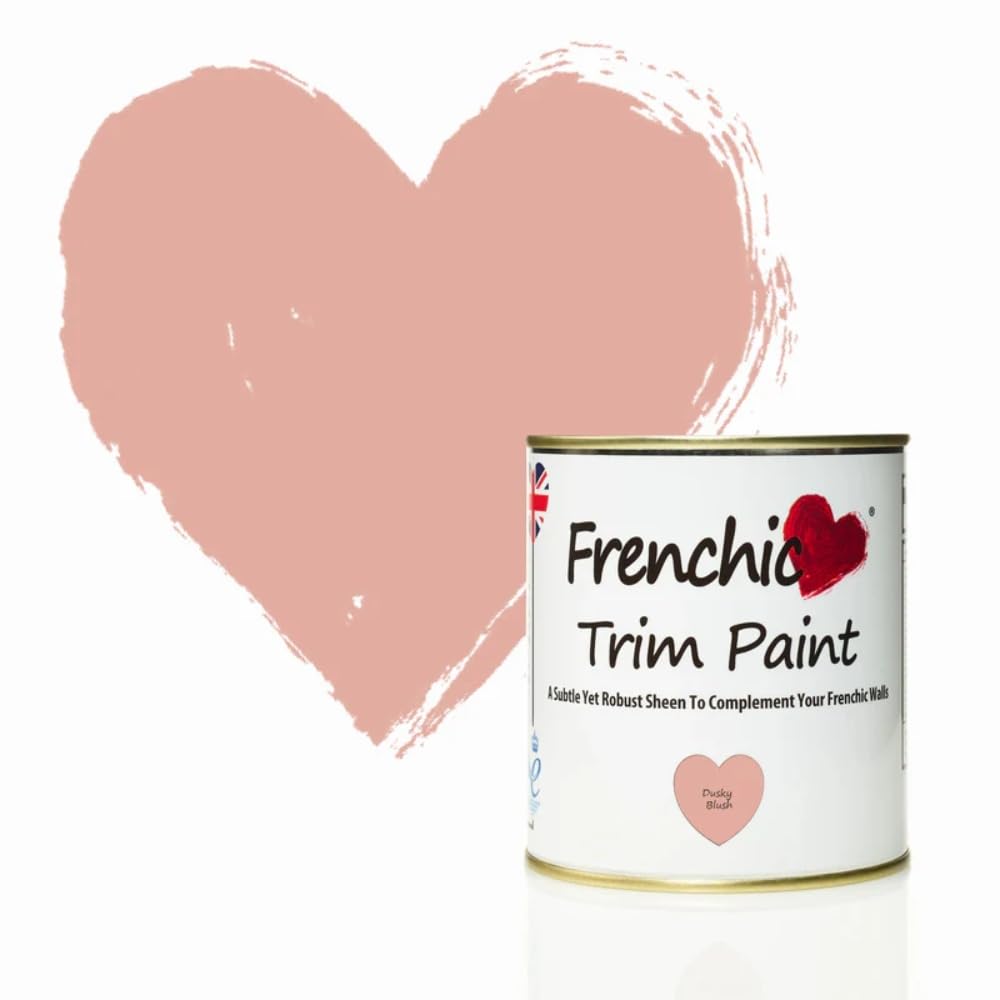 Frenchic Muted, Vintage Pink With Slight Earthy Notes Dusky Blush Trim Paint With A Satin Sheen Finish - 500Ml