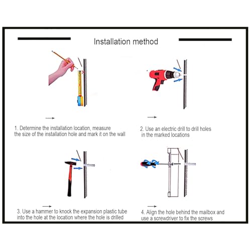 Boîtes aux lettres extérieures murales étanches en tôle rose 23x8,9x35,5 cm