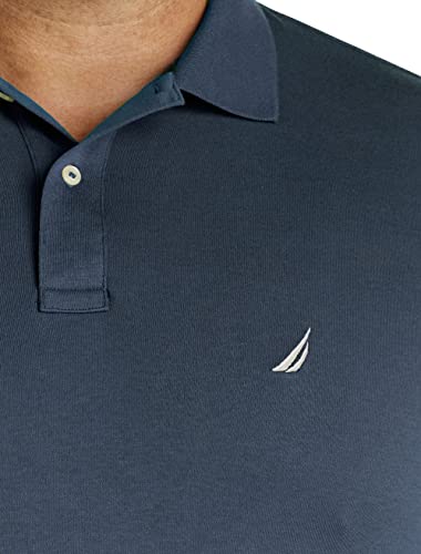 Image of Nautica Men's Classic Fit Short Sleeve Dual Tipped Collar Polo Shirt