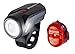 SIGMA SPORT - LED Fahrradlicht Set Aura 35 und NUGGET II | StVZO zugelassenes, akkubetriebenes Vorderlicht und Rücklicht