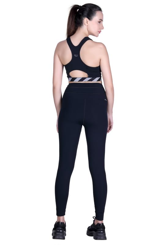 Image of JUST-Dry High-Waisted Workout Tights for Intense Exercise