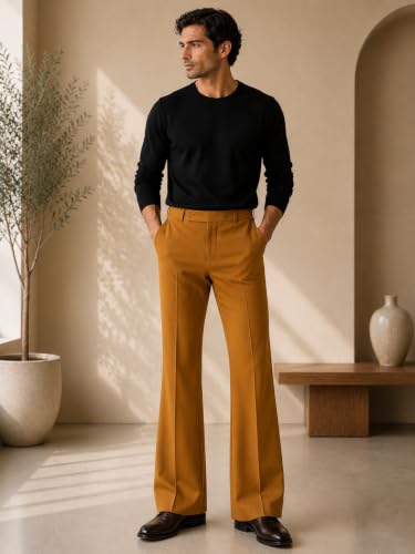 Image of Men Formal Pant Bellbottom | Premium Japanese Fabric, Bell Bottom Bootcut Fit, Smart Casual & Formal Wear