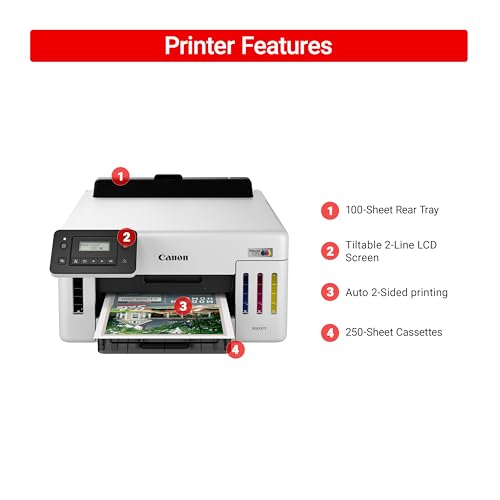 Canon MegaTank GX5120 Wireless Single Function Printer, Print Only for Small Office with Auto 2-Sided Printing, White - image 3