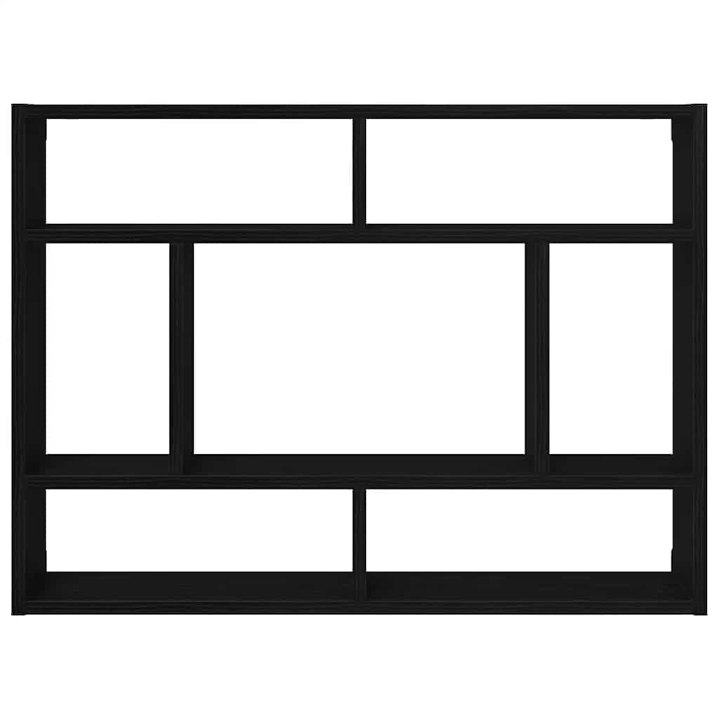vidaXL Wandregal Schwarze Eiche 75 x 16 x 55 cm Holzwerkstoff