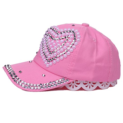 Image of Adjustable Women Men Bling Rhinestone Denim Baseball Cap Hat