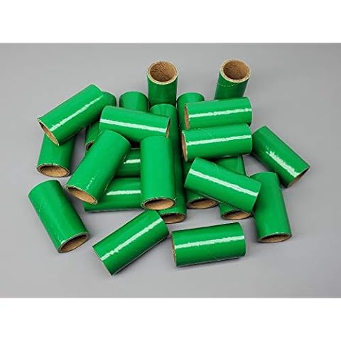 25pc Green 37mm Fireworks Heavy Wall Cardboard Tubes 1" x 2-1/2" x 1/8" Cover