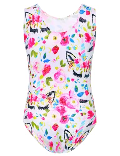 Image of TENVDA Girl's One Piece Swimsuit Sparkle Sleeveless One-Piece Bathing Suits Swimwear for Kids 2-12 Years Old