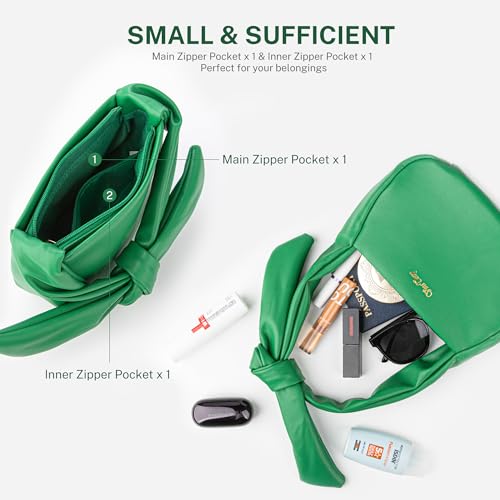 Image of Viva Terry Hobo Hand Bag for Womens, Small Vegan Leather Hobe Handbag Shoulder Purses for Women with Zipper