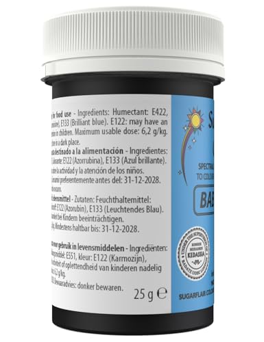 Sugarflair Food Colouring Pasta Baby Blue, Pasta Food Colour for Fondant and Marzipan, Spectral Concentrated Paste Colours - 25 g
