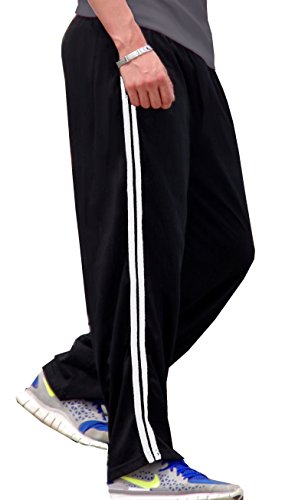 Crazee Wear California Black with White Stripe Relaxed Fit Pants