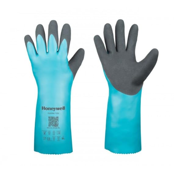 Guante de nitrilo recubierto para protección química avanzada FLEXITRIL Pack de 12 pares