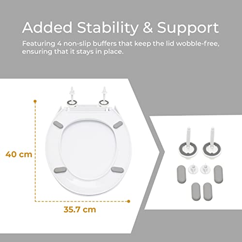 Direct Mart Toilet Seat Cover, Quick Release Bathroom Fixtures, Oval ...