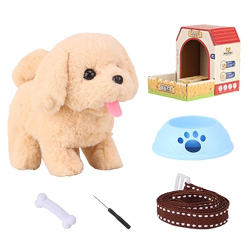 Chien électrique interactif peluche marche sonore robotique avec corde