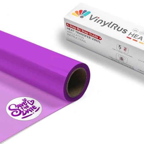 Image of VinylRus Puff HTV Heat Transfer Vinyl Roll, Purple, 12 inch x 6FT