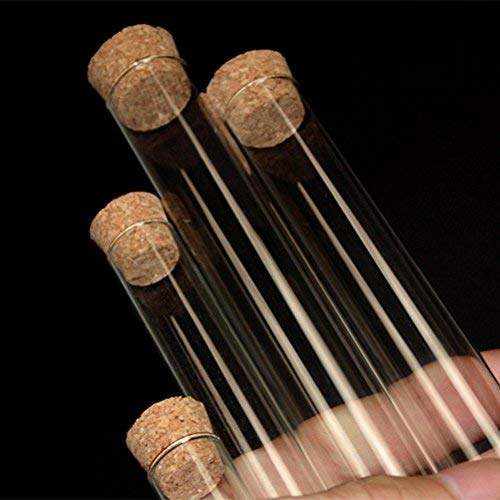 UKCOCO 20PCS Glass Clear Test Tubes with Cork Stoppers for Scientific Experiments Powder Liquid Storage 20 x 150mm - Image 4