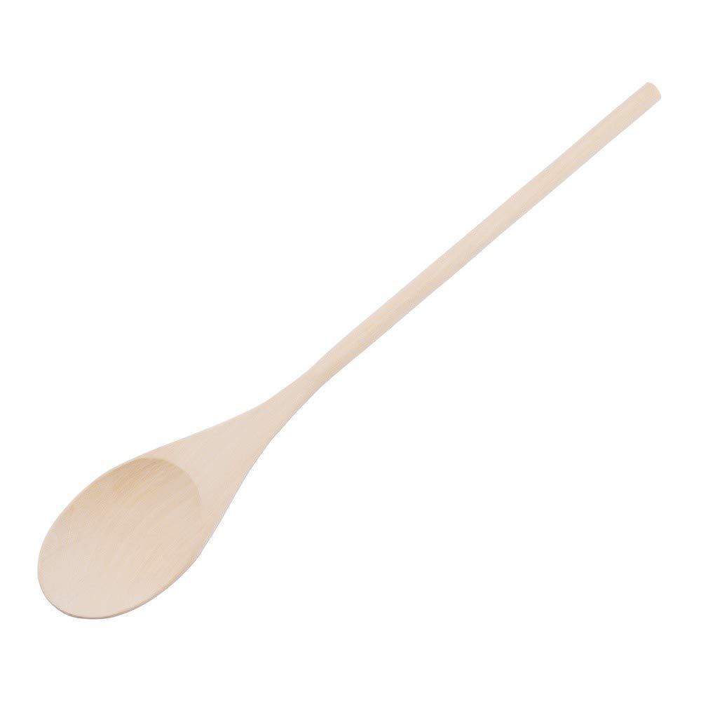 18-Inch Long Handle Wooden Cooking Mixing Spoon, Birch Wood Set of 2