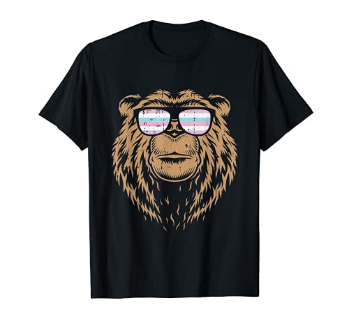 Intersexual Bear LGBT-Q Pride Cool Sunglasses Proud Ally Maglietta