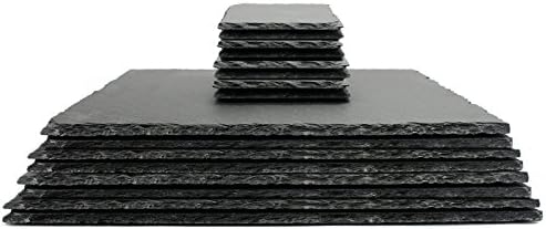 Slate Placemats & Coasters Set 16-Piece – 8 Rectangular Table Mat...