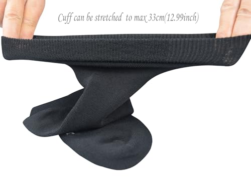 Yomandamor 5 Pairs Men's Bamboo Rayon Mid-Calf Dress Socks with Arch Support & Stretch Cuff,10-133