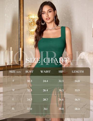 Image of HomRain Mesh Bodycon Dress for Women Square Neck Sexy Ruched Elegant Cocktail Party Midi Dresses