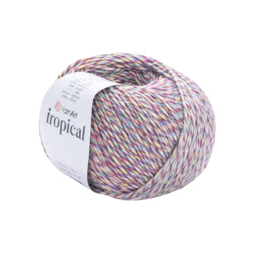Image of YarnArt Tropical Sport Yarn - 55% Cotton, 45% PAC - Multicolor Knitting & Crochet Yarn - 50g (174 yds) | Soft, Durable & Lightweight | Perfect for Amigurumi, Clothing & Accessories (621)