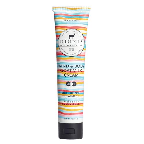 Dionis Goat Milk Lotion Moisturizing Hand & Body Lotion for Dry Skin Sensitive Skin Safe Lightweight Non-Greasy Formula - Sea Treasures 3.3 oz