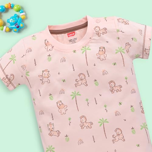 Image of LuvLap Baby Boys Regular Fit 100% Cotton Half Sleeves Boys T-Shirts and & Shorts Set Pack of 3