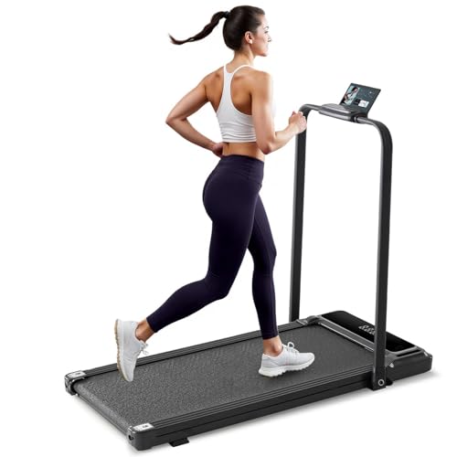 NEWBULIG Walking Pad Under Desk Treadmill, Portable Compact Electric Walking Treadmill with Remote Control for Home Office, Quiet Fitness Machine