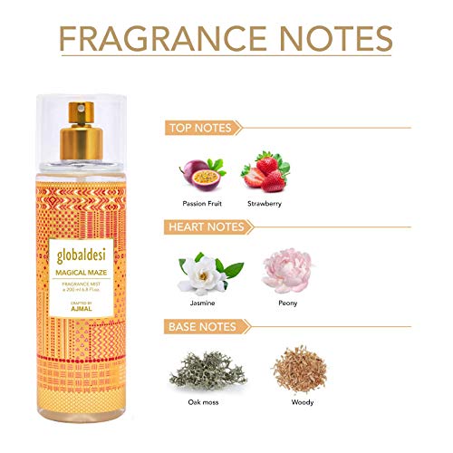AND Chi Connect Body Mist 200ML & Global Desi Magical Maze Body Mist 200ML Long Lasting Scent Spray Gift For Women Perfume - Image 3