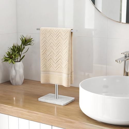 Hand Towel Holder Stand, T-Shape Adjustable 9.06"-17.68", Brushed Nickel - image 4
