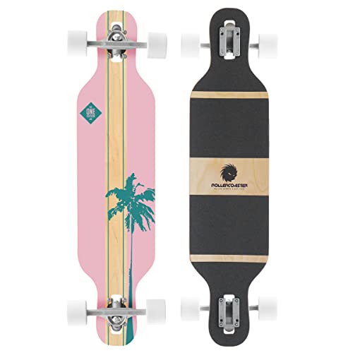 RollerCoaster Longboards Drop-Through The ONE Edition: Feathers, Palms,...