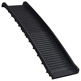 vidaXL Rampa para Perros Plegable Gatos Cachorro Mascotas Puente Coche Portátil Viaje Barandillas Laterales Antideslizantes Ahorrar Espacio Negra