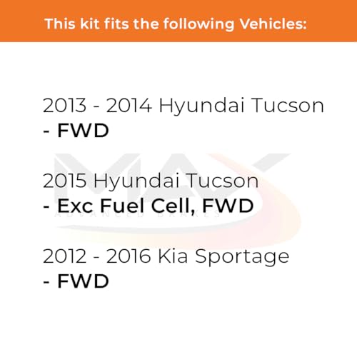 Image of MAX Advanced Brakes - Brake Kit For 2013-2015 Hyundai Tucson (FWD), 2012-2016 Kia Sportage (FWD)| Carbon Ceramic Brake and Rotor Kit Front and Rear| Daily Driving Geomet Coated Brake Rotors