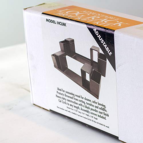 Homcomfort Hclrk Log Rack With Adjustable Uprights, Black #TOP4