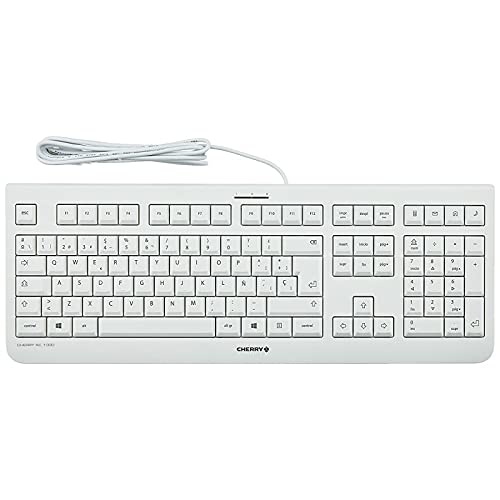 Teclado Mecánico Blanco KC 1000, retroiluminación LED, diseño ergonómico, Ideal para Gaming y Escritura, fácil instalación y compatibilidad Universal.