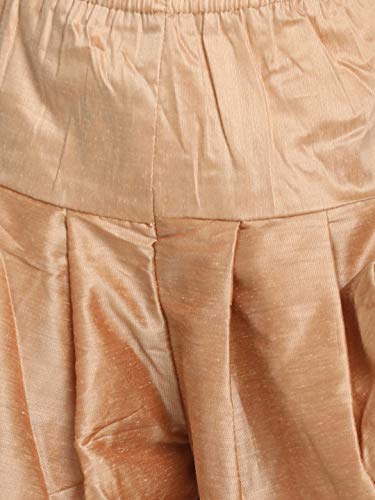 Image of VASTRAMAY Boy's Silk Blend Solid Kurta and Dhoti Pant Set