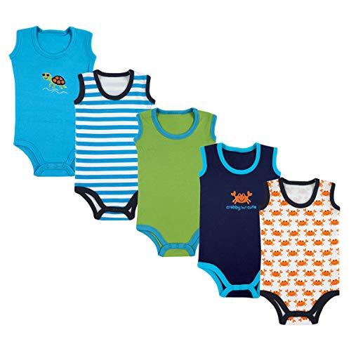 Image of Luvable Friends Unisex Baby Cotton Sleeveless Bodysuits