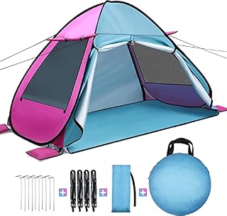 WONSEFOO Portable Pop Up Beach Tent - Instant Automatic, UV 50+ Protection, Lightweight, Sun Shelter, Waterproof Windproof, Perfect For Children Family Outdoor Picnic Camping Garden Fishing Traveling
