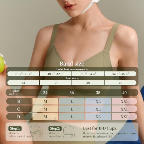 Women Wireless Jelly Bra Full Coverage Lift Support Seamless No Underwire Black-L — view 6